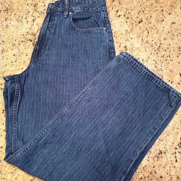 Abercrombie & Fitch Denim - Abercrombie Loose High Rise Pinstripe Jeans